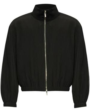 Helmut Lang Zip-Up Reversible Bomber Jacket - Black