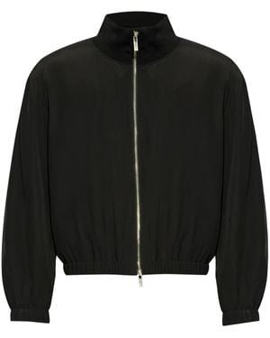 Helmut Lang Zip-Up Reversible Bomber Jacket - Black