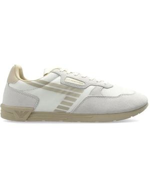 EA7 Sneakers Mit Wildledereinsätzen - Weiß