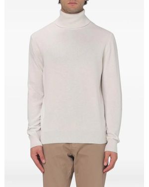 XC Roll-Neck Knitted Sweater - White