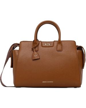 ARMANI EXCHANGE Top Handle Satchel - Brown