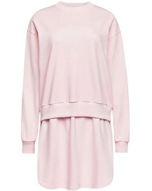 JW Anderson Layered Mini Sweatshirt Dress - Pink