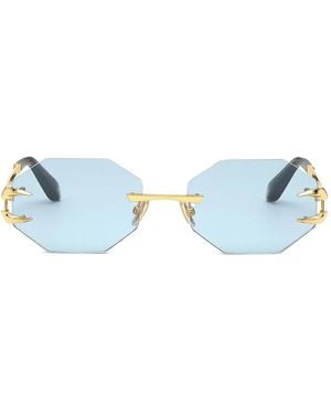 Roberto Cavalli Hexagon-Frame Sunglasses - Blue
