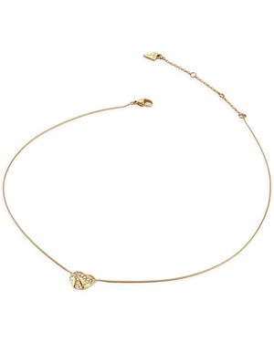 Guess Heart-Pendant Necklace - White
