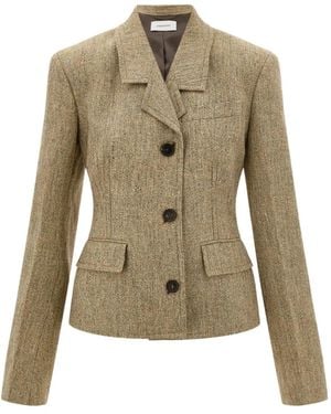 Ferragamo Flap-Pockets Single-Breasted Blazer - Green