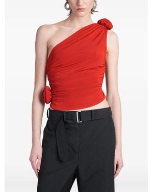 Magda Butrym One-Shoulder Top - Red