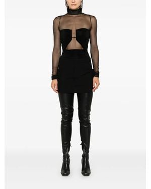 Rick Owens Cut-Off Mini Skirt - Black
