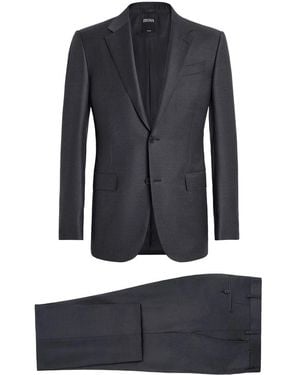 ZEGNA Trofeo Single-Breasted Wool Suit - Blue