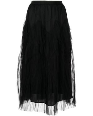 JNBY Tulle High-Waist Skirt - Black
