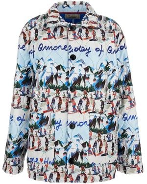 ALESSANDRO ENRIQUEZ Printed Buttoned Jacket - Blue
