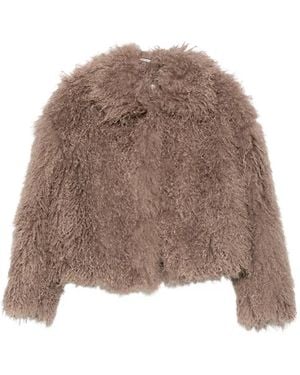 Tagliatore Faux-Fur Jacket - Brown