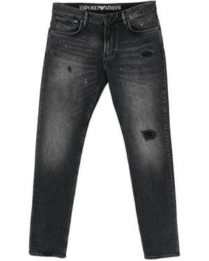 Emporio Armani Slim Denim Cotton Jeans - Grey