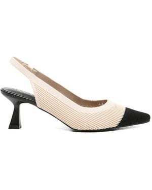 Keys Pointed Pumps - Natural