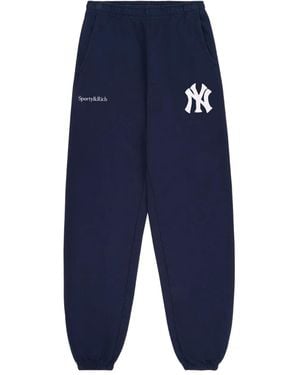 Sporty & Rich Heritage Yankees Serif Track Trousers - Blue