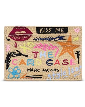 Marc Jacobs Scribble Leather Card Case - Pink