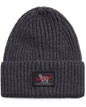 Woolrich Berretto Con Applicazione Logo - Blu