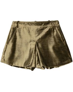 Tom Ford ベルベット フレアミニショーツ - グリーン