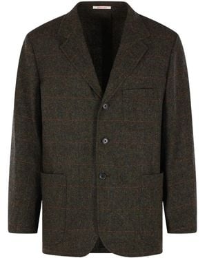 J.Press Blazer Con Motivo Pied-De-Poule - Nero