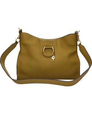 See By Chloé Joan Ring-Detail Leather Shoulder Bag - Green