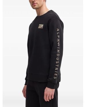 Alpha Industries Camouflage-Patch Sweatshirt - Blue