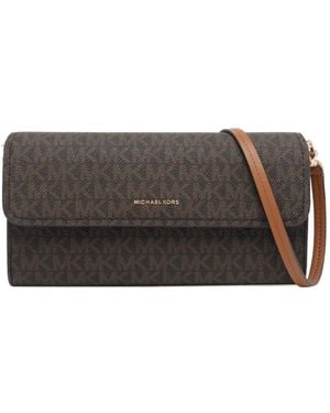 MICHAEL Michael Kors Small Jet Set Logo-Print Crossbody Bag - Grey