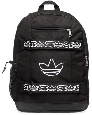 adidas Skate Logo-Embroidered Backpack - Black