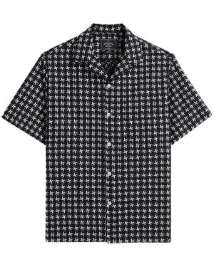 Portuguese Flannel Chemise Calypso À Imprimé Géométrique - Black