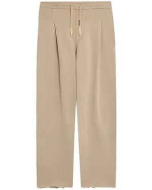 A PAPER KID Logo-Patch Track Pants - Natural