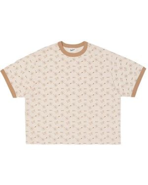 Woolrich Logo-Print Ringer T-Shirt - Natural