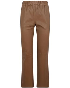 Enes Pantalon Court À Taille Élastiquée - Brown