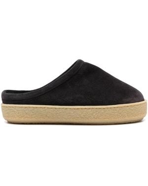 Isabel Marant Fozee Suede Flatform Mules - Black