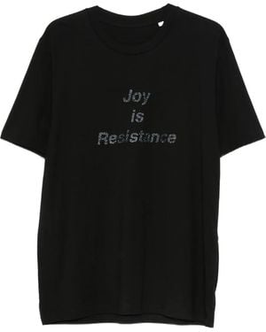 Lutz Huelle Joy T-Shirt mit Schriftzug - Schwarz