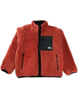 Stussy Reversible Fleece Jacket - Red