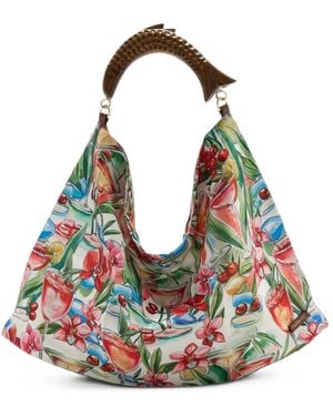 FARM Rio Cocktail-Print Shoulder Bag - Blue