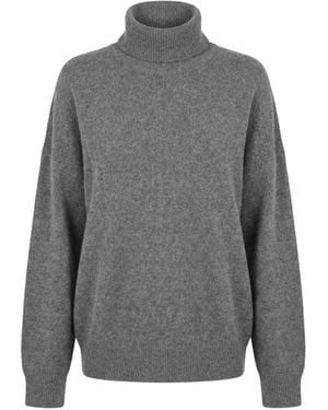 Brunello Cucinelli Roll-Neck Cashmere Sweater - Grey
