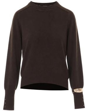 Liu Jo Metal-Cuff Sweater - Black