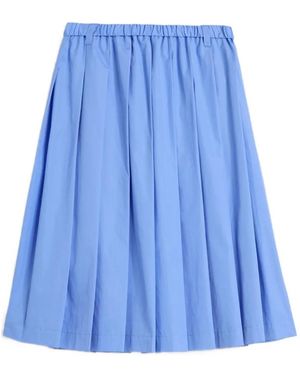 Aspesi Pleated Elasticated Skirt - Blue