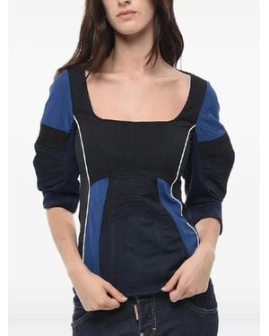 Stella McCartney Giselle Square-Neck Top - Blue