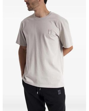 Filling Pieces Logo-Appliqué T-Shirt - Grey