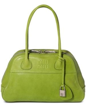 Miu Miu Vivant Nappa Leather Bag - Green