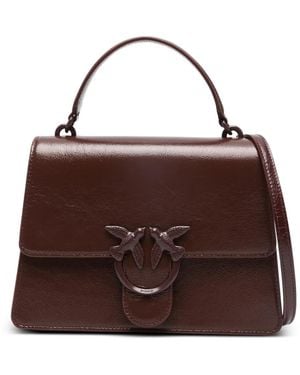 Pinko Love One Logo-Plaque Tote Bag - Brown