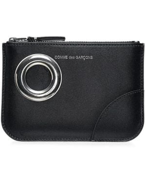 Comme des Garçons Eyelet-Embellished Coin Pouch - Black