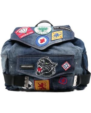 DSquared² Rucksack Mit Patch-Applikation - Blau