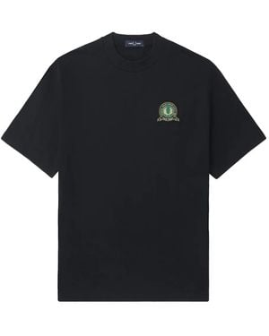 Fred Perry Logo-Patch T-Shirt - Black