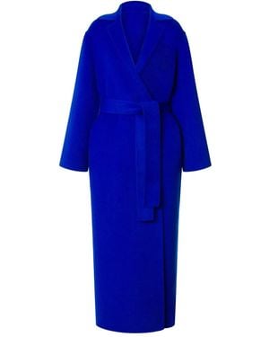 Alberta Ferretti Belted Wrap Coat - Blue