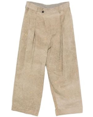 Ziggy Chen Pantalon À Design Plissé - White