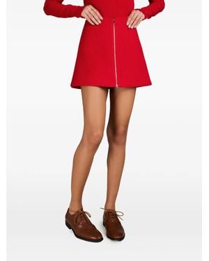 MARK-OFF Britt Zip-Up Miniskirt - Red