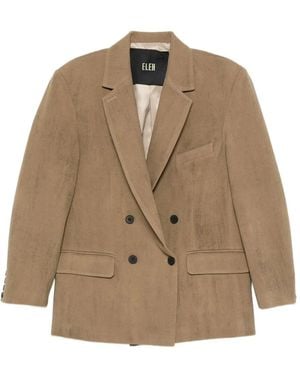 ELEH Double-Breasted Blazer - Natural