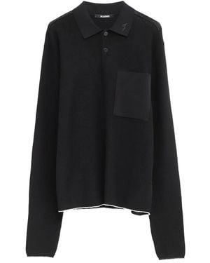 Jacquemus Logo-embroidered patch-pocket knitwear sweater - Schwarz
