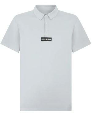 Philipp Plein Polo Crop À Patch Logo - Grey